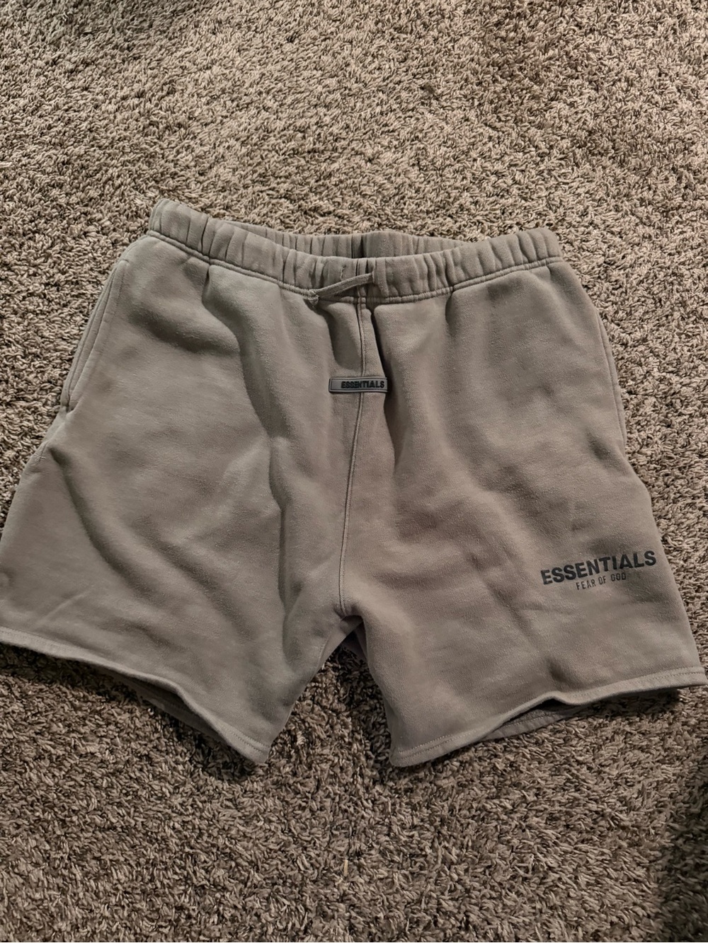 FEAR of GOD ESSENTIALS Men’s Grey-Brown Fleece Shorts